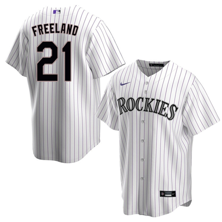 Nike Men #21 Kyle Freeland Colorado Rockies Baseball Jerseys Sale-White